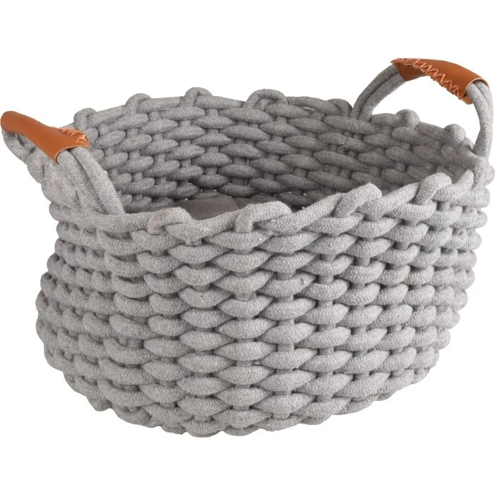 Flamingo Panier Enya Rond + Coussin Gris Dia. 34x18cm 3 Flamingo Panier Enya Rond + Coussin Gris Dia. 34x18cm