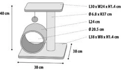 Flamingo Arbre à Chat Triolet Gris 38x38x40cm -Trixie Magasin 1859a6f737b267372d47ce9215d4982381fdd85b5d0434f79a035760263a4ceb
