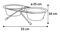 Flamingo Gamelle Pour La Nourriture Et L'eau Set + Support Arjun Inox 25cm 2500ml -Trixie Magasin 2101011f3c5e0452d66c902e8e1e9cc5c93c7277da8f6632c512061b48ebc6fa