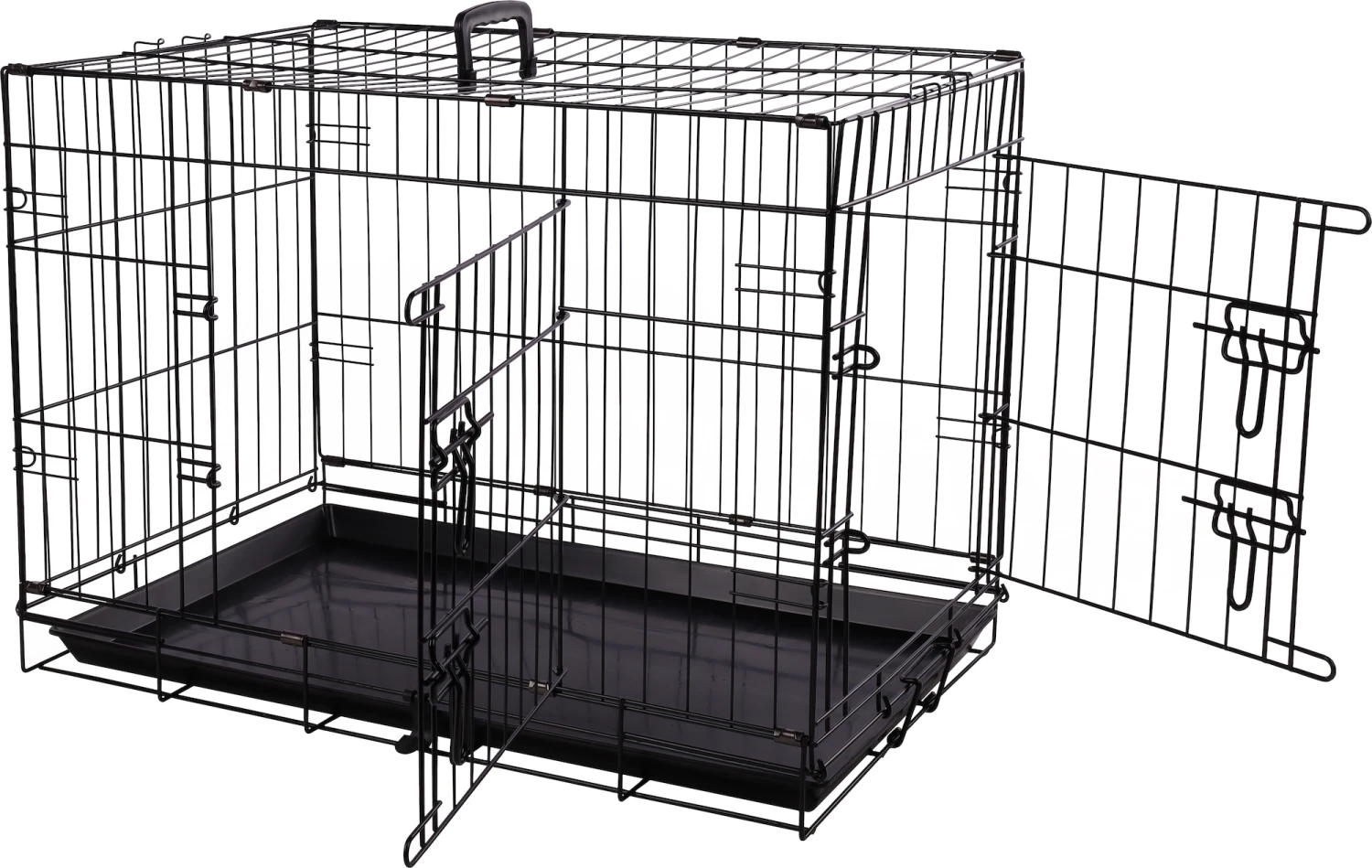 Flamingo Cage Pour Chien Mezo Noir M 47x77x55cm 7 Flamingo Cage Pour Chien Mezo Noir M 47x77x55cm – Image 5