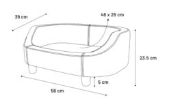 Flamingo Sofa Emerald Vert S 56x39x23,5cm 9 Flamingo Sofa Emerald Vert S 56x39x23,5cm -Trixie Magasin 520598 T 01