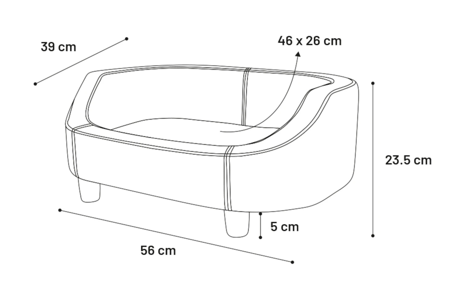 Flamingo Sofa Emerald Vert S 56x39x23,5cm 6 Flamingo Sofa Emerald Vert S 56x39x23,5cm – Image 4