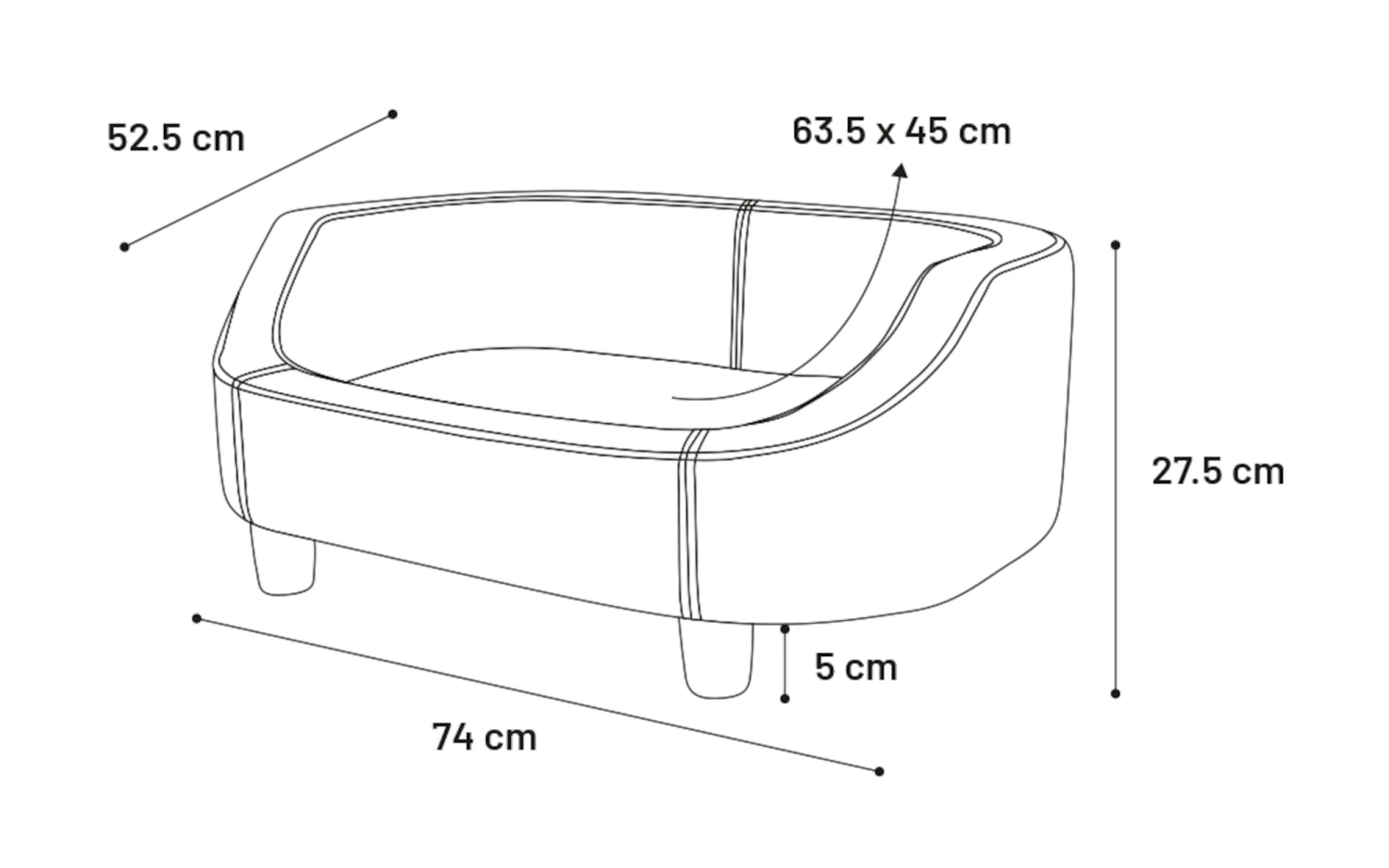 Flamingo Sofa Emerald Vert M 74x52,5x27,5 Cm 5 Flamingo Sofa Emerald Vert M 74x52,5x27,5 Cm – Image 3