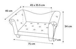 Flamingo Sofa Maximilien Gris 71x45x34cm -Trixie Magasin 520605 T 01