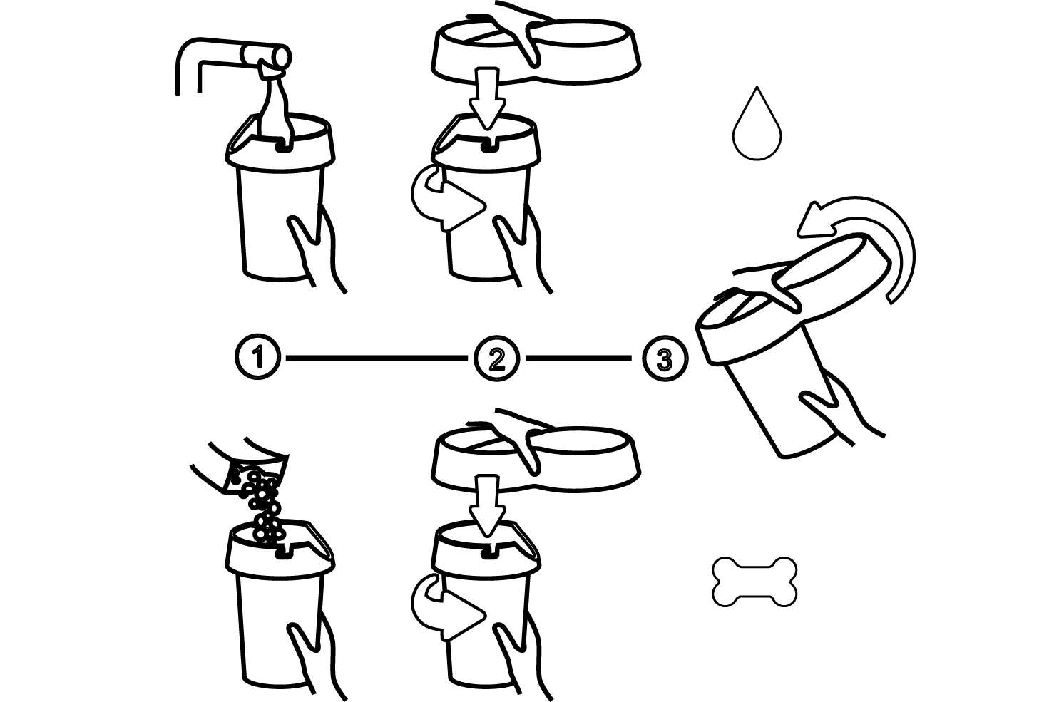 Flamingo Gamelle Cats In Love 1,5l 4 Flamingo Gamelle Cats In Love 1,5l – Image 2