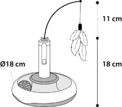 Flamingo Jouet Chat Plaque Plume Et Balle 20x20x29cm -Trixie Magasin 7ddb4f2986b496da020f91ca698a216b273d964c8e48ca1225e49546abc3aef1
