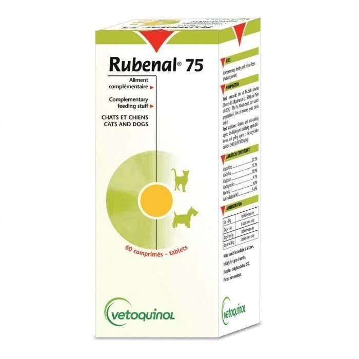 Vetoquinol Rubénal 75 Mg - 60 Cprs 3 Vetoquinol Rubénal 75 Mg - 60 Cprs