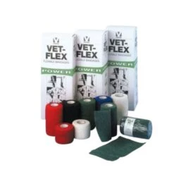 BANDE COHÉSIVE POWER VET-FLEX 10CM X 4,5M - 1 BOÎTE DE 10 BANDES