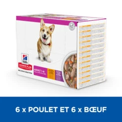 HILL'S SCIENCE PLAN HEALTHY CUISINE MIJOTÉS POUR CHIEN ADULTE SMALL & MINI AU POULET ET AU BŒUF 12X80G -Trixie Magasin Hill s science plan chien adult healthy cuisine mijotes sachet repas poulet boeuf 12x80g 2 FR