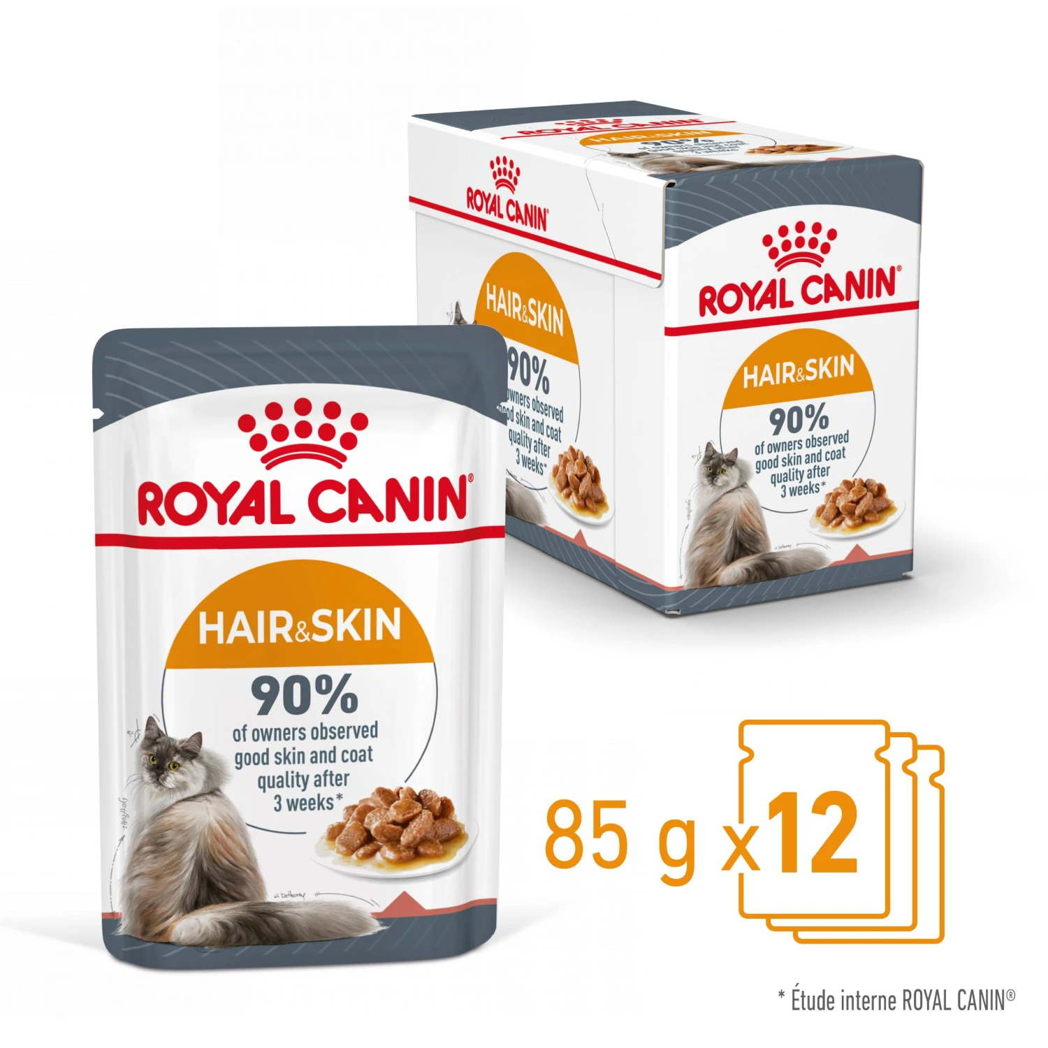 Royal Canin Hair & Skin Care En Sauce Pour Chat 12 Sachets De 85g 5 Royal Canin Hair & Skin Care En Sauce Pour Chat 12 Sachets De 85g – Image 3