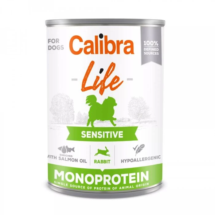 Calibra Life Adult Sensitive Monoproteïne Lapin Pour Chien 6x400gr 3 Calibra Life Adult Sensitive Monoproteïne Lapin Pour Chien 6x400gr