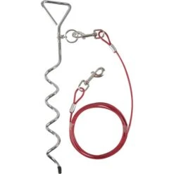 Flamingo Piquet D'attache Pilka 46cm Avec Câble 3m