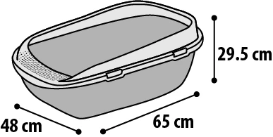 Flamingo Bac à Litière Garfy Gris XL 48x65x29,5cm 4 Flamingo Bac à Litière Garfy Gris XL 48x65x29,5cm – Image 2