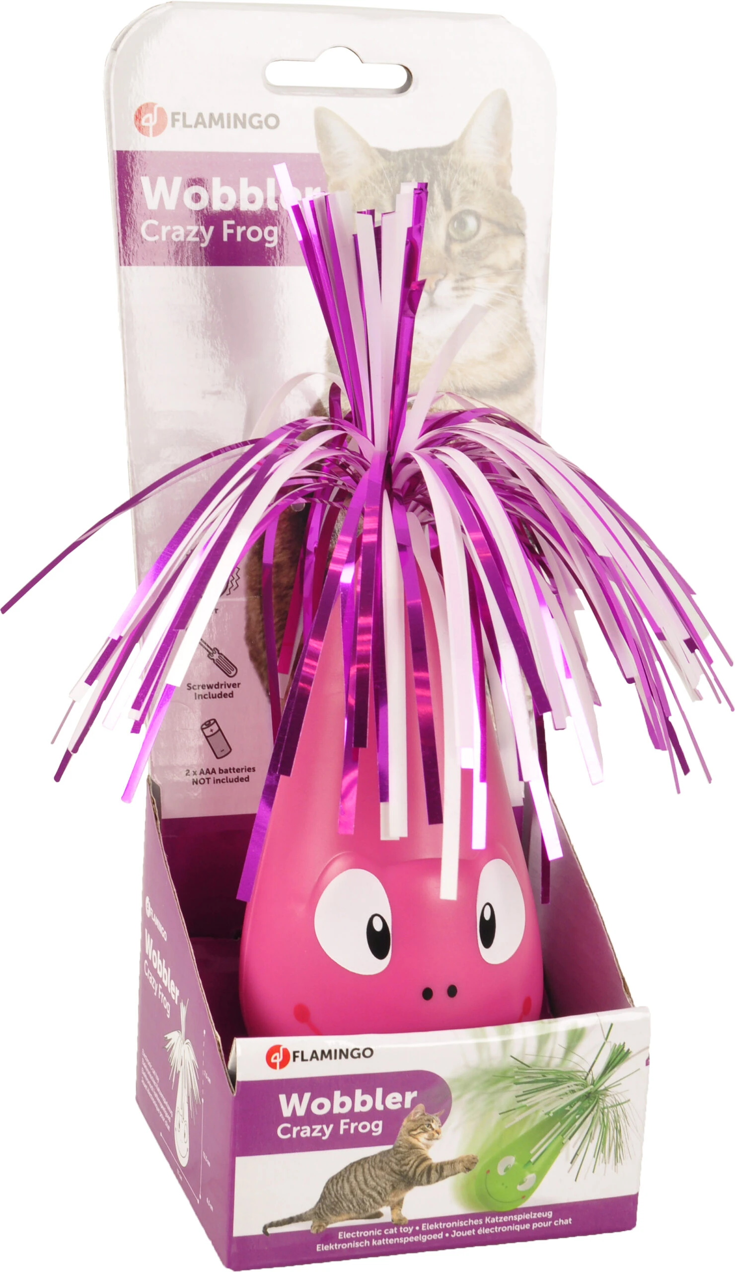 Flamingo Jouet Chat Oscillant Crazy Frog Pink 4 Flamingo Jouet Chat Oscillant Crazy Frog Pink – Image 2